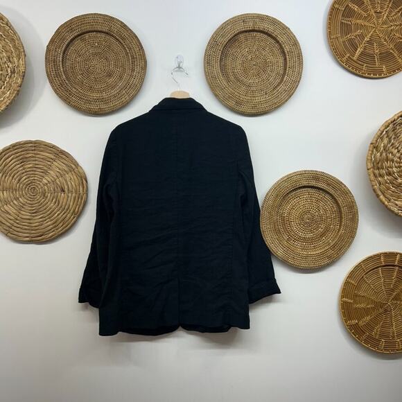 A New Day Neutral Black Single Button Collared Lightweight Blazer Jacket Medium - Picture 2 of 6